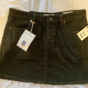 NWT corded green skirt